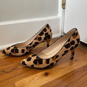 Cole Haan faux jaguar hair pumps